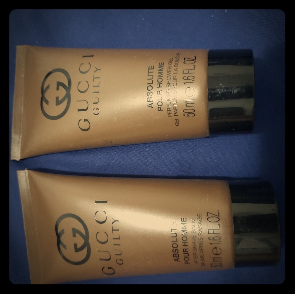 Gucci shower gel and aftershave